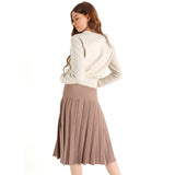 Women's Pleated Knit Skirt