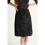 Women's Ribbed Stonewash Skirt - Thin Waistband