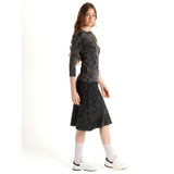 Women's Ribbed Stonewash Skirt - Thin Waistband