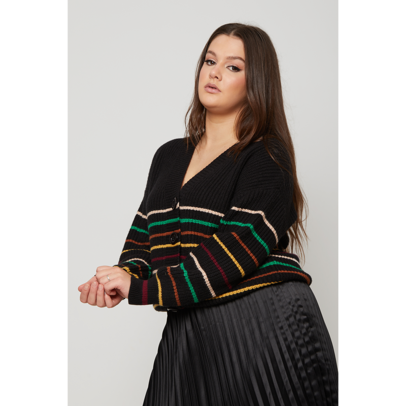 Women's Striped Knit Cardigan  (Final Sale - No Returns)