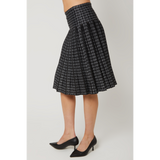 Women's Houndstooth Pleated Knit Skirt (Final Sale - No Returns)