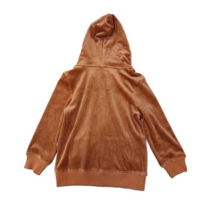 Girls Velour Zip-Up Hoodie