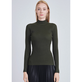 Women's Ribbed High Neck Sweater