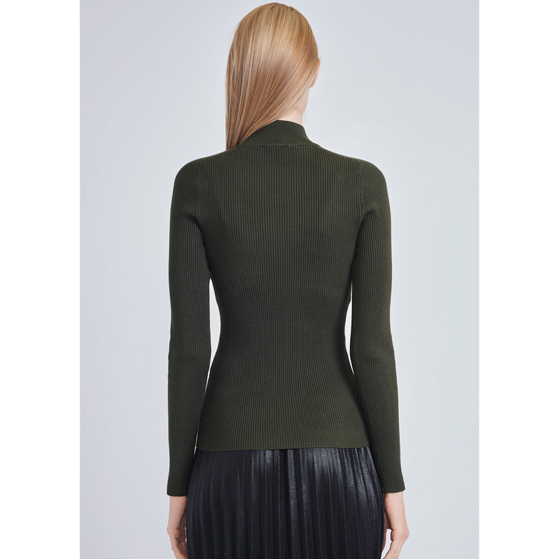 Women's Ribbed High Neck Sweater