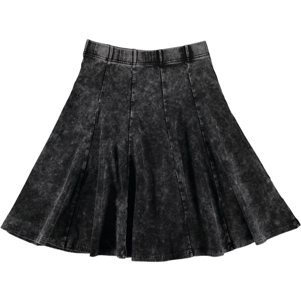 Girls Cotton Stonewash Panel Skirt
