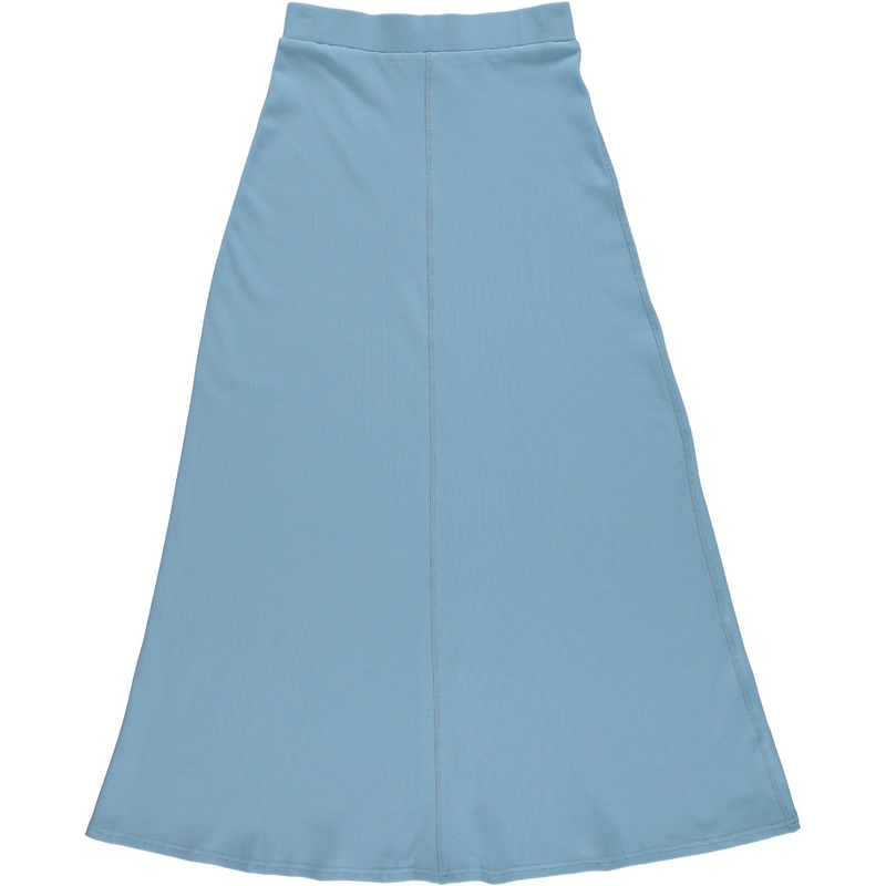 Women's Elastic Waist Maxi Ribbed Skirt