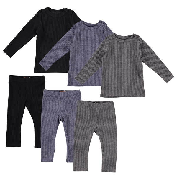 Kids Long Sleeve Cable Ribbed Set