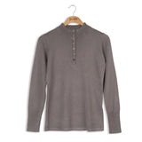 Women's Knit Mock Neck Henley Sweater