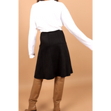 Women's Suede Panel Skirt