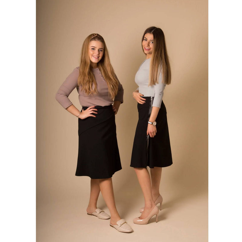 Women's A-Line Skirt with Side Zip