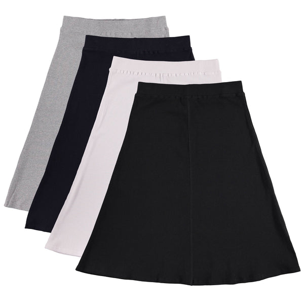Women's Ribbed A-Line Skirt