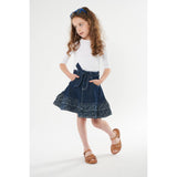 Girls Denim Skirt with Frills
