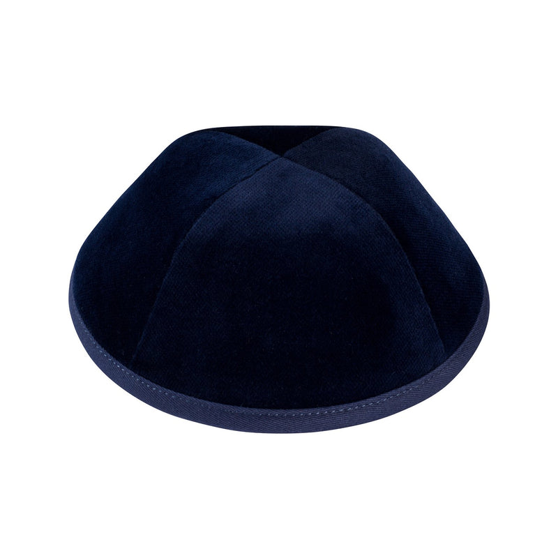 Navy Velvet Yarmulke