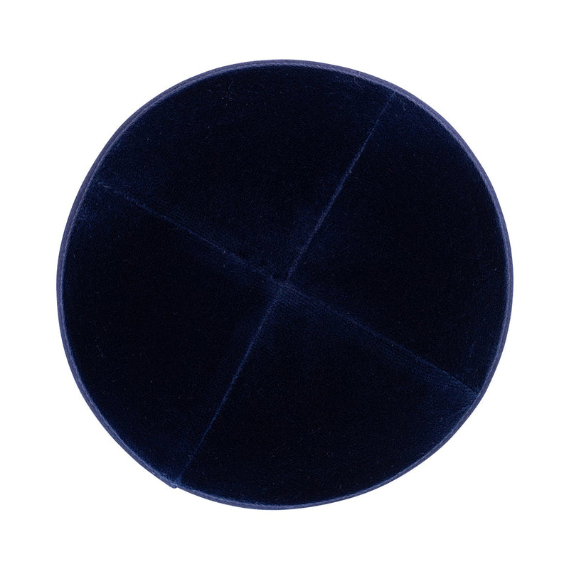 Navy Velvet Yarmulke